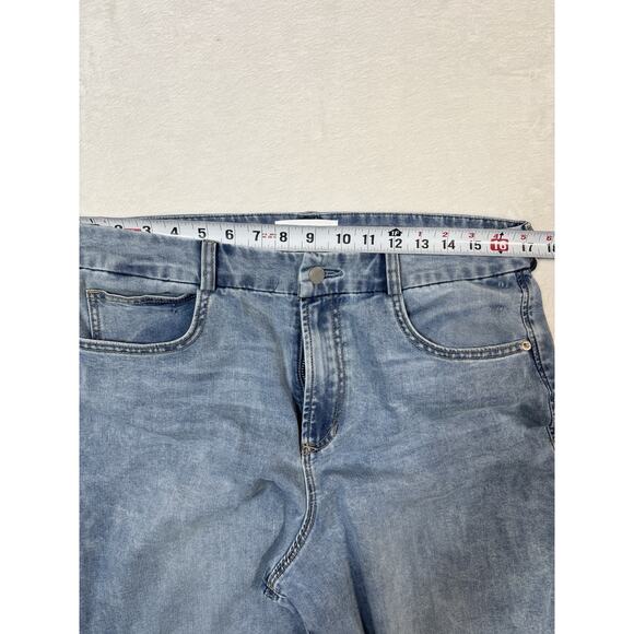 Dear John Womens Audrey Super High Rise Cropped Wide Leg Jeans Sz 31 (actual 34) - Picture 5 of 6